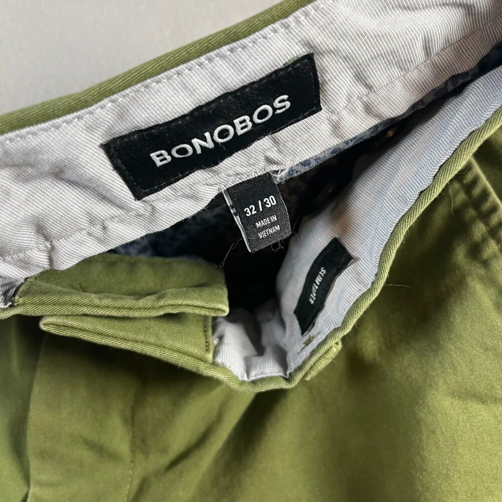Bonobos Pants Mens The Chino 2.0 Sea Green 32x30 Slim Taper Casual Fit - Picture 7 of 10